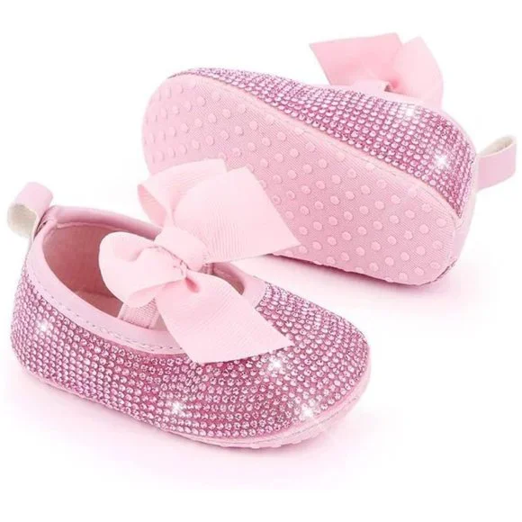 NWT Cute Sparkling Bling Swarovski Rhinestone Baby Girl Princess Shoes +… - Picture 6 of 16
